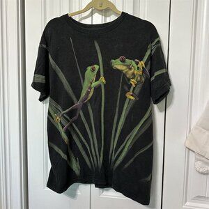 Radical Nature Frog Toad T Shirt Mens Medium Black Short Sleeve